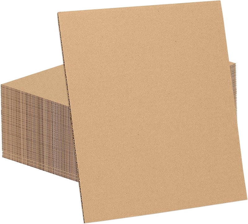 Doubleggs 60 Pack 12x16 Inch Corrugated Cardboard Sheets, 2mm Thick Flat Card Boards Inserts for Crafts, Mailing, Packing, Shipping, DIY Crafts Projects - Image 1